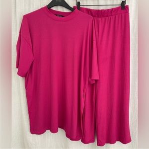 Dressed in LaLa Ribbed Pink Playsuit